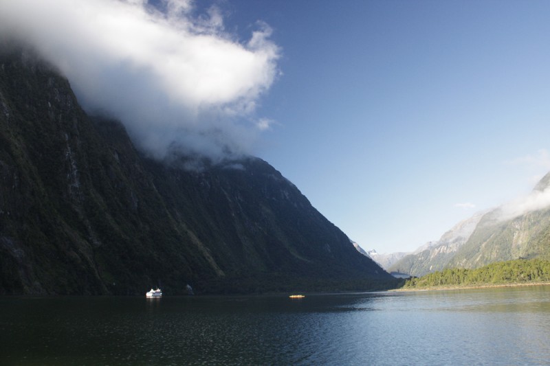 cruise ship and canoe milford sound.jpg